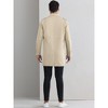 INSPIRE CHIC Men's Notch Lapel Double Breasted Windbreaker Trench Coat - 3 of 4