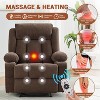 Oversized Recliner Chair,Classic and Traditional Manual Recliner Chair With Vibration Massage and Heat - 2 of 4