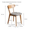 Kumasinova FAS Grade Oak Wood Dining Chairs,Set of 1/2/4,100% Dirt-Free Wood Armless Chairs for Kitchen&Dining Room,Upholstered Chairs - 3 of 4