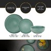 LunaLulinlk 12-Piece Stoneware Dinnerware Set, Caspian Green Collection - 2 of 4