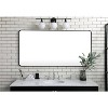 Elegant Lighting Soft corner metal rectangular mirror 30x60 inch in Black - image 2 of 4