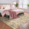 Rug for Living Room,Floral Print Area Rugs,Washable Non-Slip Modern Stain Resistant Low-Pile Carpet for Bedroom Dining Nursery Mat with Rubber Back - 3 of 4
