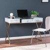 Ogyel Faux Marble Writing Desk with Storage Gold - Aiden Lane - image 3 of 4