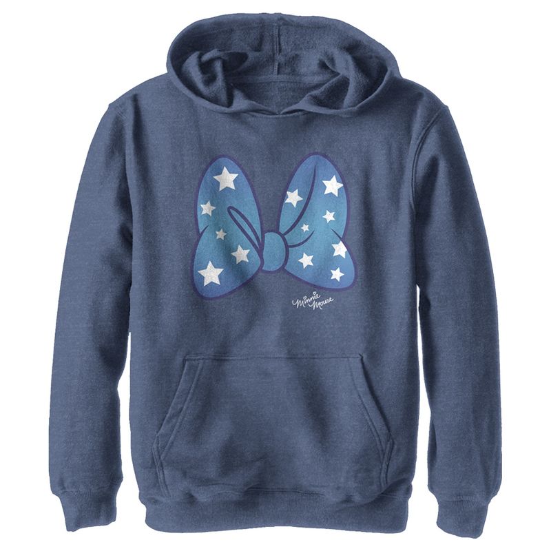 Boy's Disney Minnie Mouse Starry Bow Pull Over Hoodie, 1 of 5