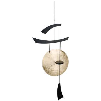 Woodstock Wind Chimes Signature Collection, Emperor Gong, Large 50'' Black Wind Gong EGCLB