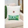 C&F Home 6" x 12" St. Patrick's Day "Lucky" 3 Leaf Clover Hooked Small/Petite Accent Throw Pillow - 3 of 4