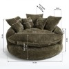 Aukfa 55" Oversized Round Chaise Lounge Chair, Modern Circle/Cloud Sofa Bed, Bean Bag Chair For Living Room - 4 of 4