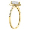 White Lotus 10K Yellow Gold Lab Created Moissanite Ring - 2 of 3