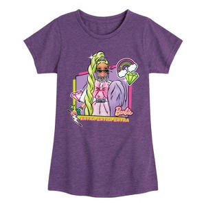 Girls' - Barbie - Barbie Extra Fitted Short Sleeve Graphic T-Shirt - 1 of 4
