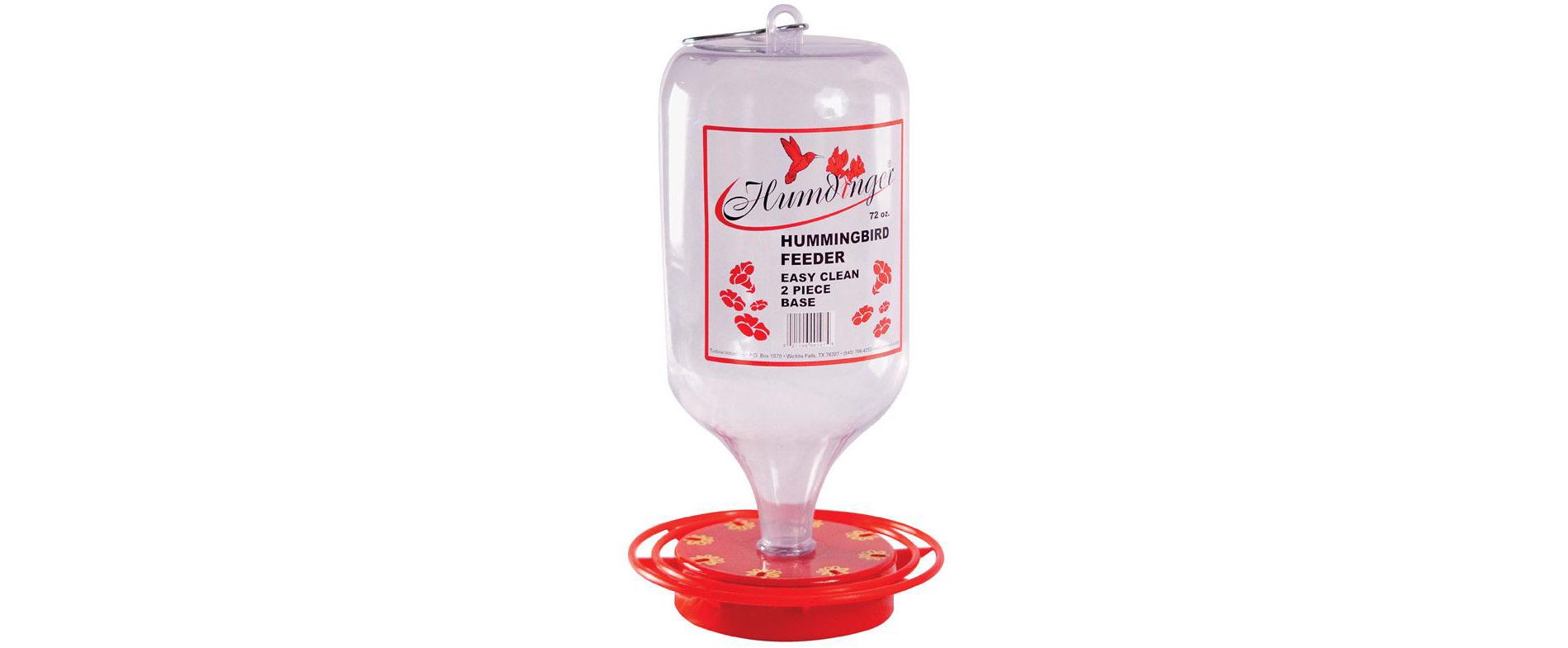 Humdinger Hummingbird 72 oz Plastic Bottle Nectar Feeder 8 ports (Case of 6)