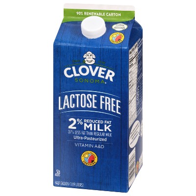 Clover Sonoma UHT Lactose Free 2% Milk - 0.5gal
