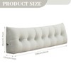 Bekrvio Bed Backrest Headboard Pillow w/ Side Pocket, Wedge Reading Bolster Cushion for Back Support on Bed or Sofa - 2 of 4