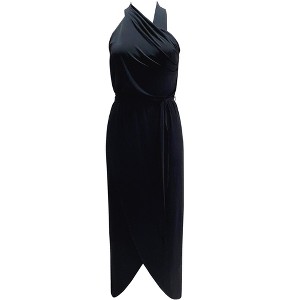 I.N.C International Concepts Womens Pleated Maxi Dress, Black, Small - 1 of 1