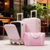 Ridstar Front-Opening 3-Piece Expandable Hard-Shell Luggage Set with Carry-On Bag, Multi-Directional Wheels & TSA Lock-Pink - 3 of 4