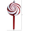 Nearly Natural 7-in Candy Cane Lollipop Holiday Deluxe Christmas Shatterproof Ornament Set of 4 - 3 of 3