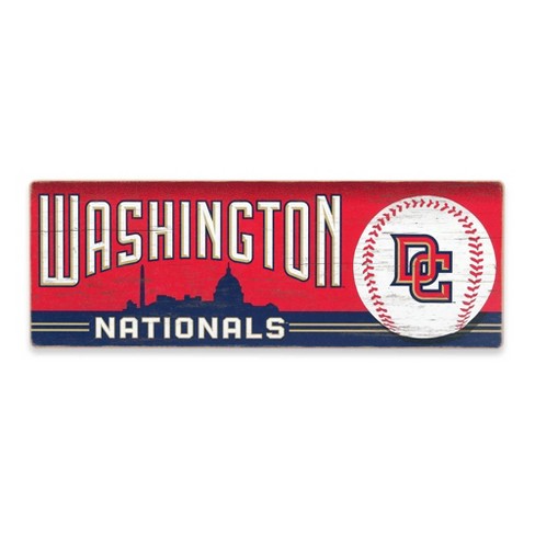 Mlb Washington Nationals Baseball Tradition Wood Sign Panel : Target