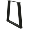 vidaXL Dining Table/Desk Legs - Black V-Shape Steel, Adjustable Height 27.6"x(28.3"-28.9") for Custom Furniture - 4 of 4