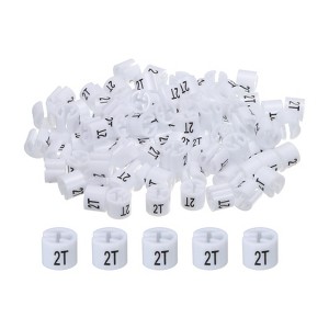 Unique Bargains Plastic Round Color Coding Hanger Garment Hanger Markers Tag 100 Pcs - 1 of 3