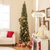 Tangkula 5/6/7/8 FT Artificial Christmas Tree Pencil Xmas Tree with Memory Wire Branch Tips & Upgraded Metal Stand - image 2 of 4