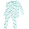RuffleButts SoftSnooze Big Girls Ruffle Long Sleeve Pajama Set - 2 of 4