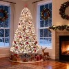 Pre-Lit Artificial Christmas Tree with Warm White Led Lights,Snow Flocked Full Prelighted Xmas Tree for Home Office,Foldable Stand, Easy Assembly - 4 of 4