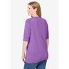 Woman Within Plus Size Lightweight Short Sleeve V-Neck Cardigan - 3 of 4