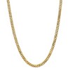 Black Bow Jewelry Men's 6.25mm 14k Yellow Gold Solid Beveled Curb Chain Necklace - 3 of 4