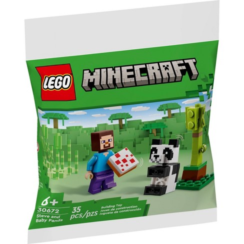 LEGO Minecraft 30672 Steve and Baby Panda Polybag — Brick-a-brac-uk