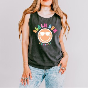 Simply Sage Market S.W.Smiley Beach Bum Smiley Face Garment Dyed Tank - 1 of 3