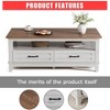 47.2" Wood Modern Coffee Table with Drawers and Open Shelf, Easy Assembly Center Table for Living Room, Balcony, Parlor - 330 Lbs Capacity - 4 of 4