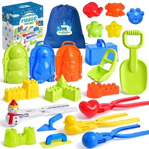 Fun Little Toys 21 PCS Snowball and Sandcastle Maker Set - 1 of 4