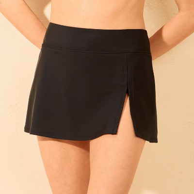 Women's Skirtini Bikini Bottom - Shade & Shore™ Black