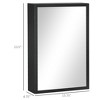 Wall-Mounted Medicine Cabinet with Mirror, Stainless Steel Bathroom Mirror Cabinet Wall Mounted with Storage Shelves for Living Room and Laundry Room - 3 of 4