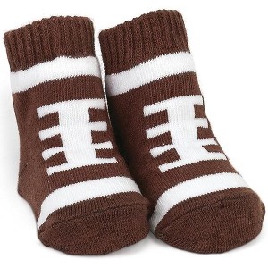Bearington Baby Touchdown Newborn Boy's Football Socks for Baby Shower, Ages 0- 6 months. - 1 of 4