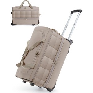 Approved Underseat Carry On, 40L Rolling Duffle Bag with Wheels, Handle & Shoe Compartment - 1 of 4