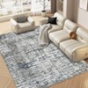 Modern Indoor Abstract Striped Area Rug Washable Low Pile Non Slip Carpet for Living Room Bedroom Soft Easy Care Foldable Floor Mat - 4 of 4