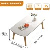 Foldable Coffee Table, 31.50 * 19.68 * 17.32Inch Folding Floor Table, Minimalist Display Wooden Floor Desk, Foldable Low Table Ideal - 2 of 4