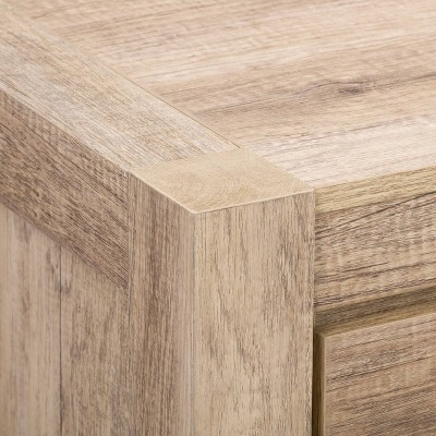 Joliet Chunky Style Warm Beige TV Bench with Duotone Cabinets