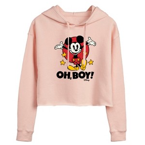 Women's - Disney - Mickey Mouse Cropped Graphic Hoodie - 1 of 3