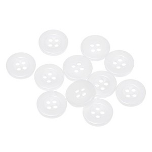 Unique Bargains Resin Snap Fastener Round Flat 4-Hole Sewing Buttons 10 Pcs - 1 of 4