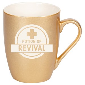 100 North Magic Potion 10 Ounce Vegas Gold Metallic Finish, Comfortably Fits Your Hands, New Bone China Coffee Tea Cup Mug, Potion of Revival - 1 of 1