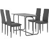 CAVINAS Dining Table Kitchen Table Modern Rectangular Tempered Glass Dining Table - 4 of 4