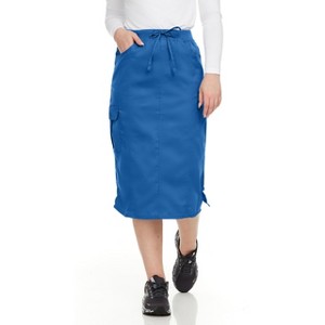Medichic Women Professional Stretch Five Pocket 'Debra' Scrub Skirt Scrubs, Royal, 2X Large - 1 of 4