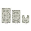 Medallion Collection 3 Piece 100% Cotton Tufted Bathroom Rug Set  with Non-Slip Backing, Machine Washable, Tumble Dry Bath Mat - 2 of 4
