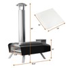 12IN Pizza Oven, Outdoors Stainless Steel Pizza Ovens Wood Pellet with Pizza Stone, Portable Mobile Wood Fired Pizza Stove Ideal for Camping, Party - 2 of 4