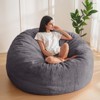 MAXYOYO Gaint Bean Bag Chair for Adults, Lazy Sofa with Foam Filling for Living Room, Washable Cover, Dark Gray - 3 of 4
