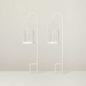 2ct Outdoor Stake Candle Lantern - Hearth & Hand™ with Magnolia - 1 of 3