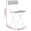 vidaXL Bistro Chairs in Gray - Weather-Resistant Poly Rattan - Robust Steel Frame - 2 of 4