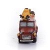 Transpac Resin 7 in. Red Harvest Birds On Truck - 2 of 3
