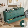 56" Wide Fluted Dresser for Bedroom with 6 Drawers,Wooden Chest of Drawers with Metal Handle & Feet - 2 of 4